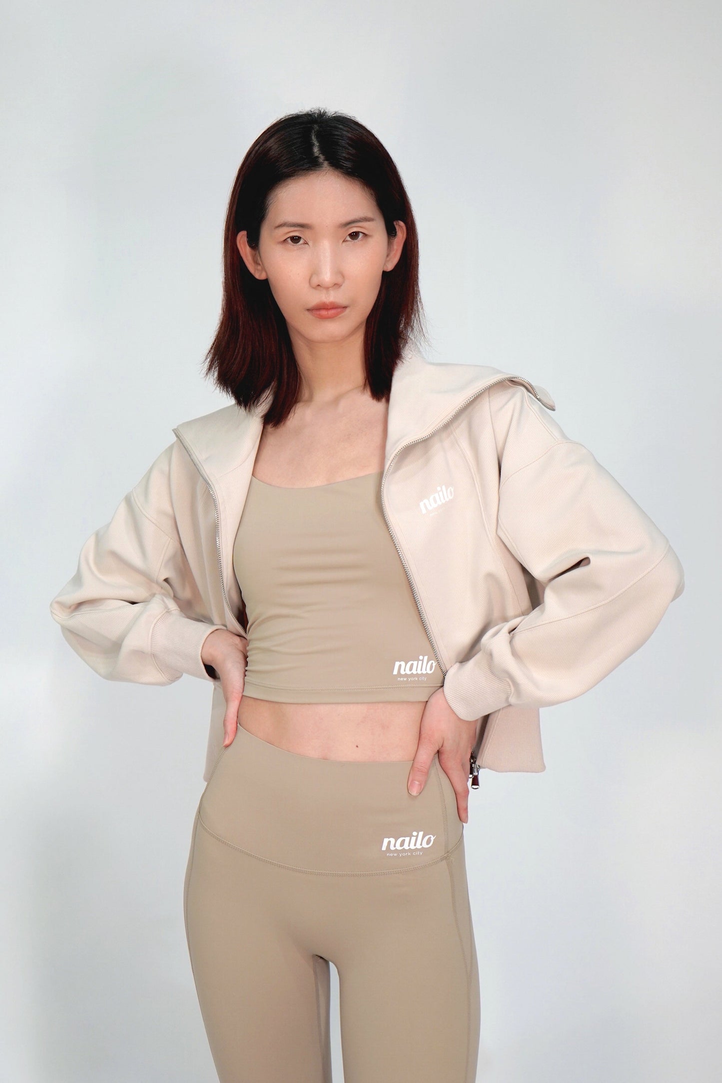 Elena Cropped Zip-Up