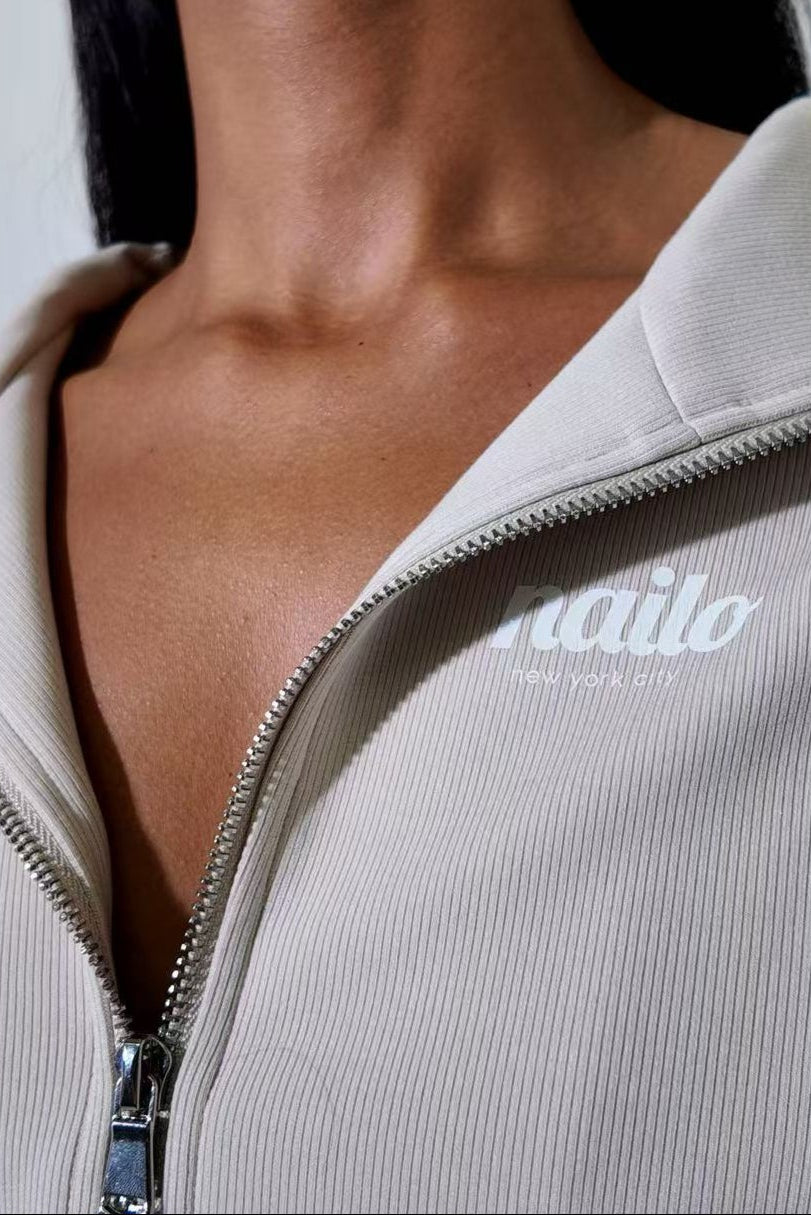 Elena Cropped Zip-Up